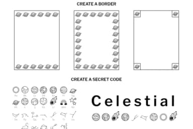 Celestial Doodle by digitalplannerland — Dingbats Font — thumbnail 7