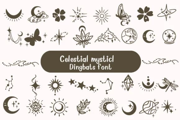 Celestial Mystical by Nongyao — Dingbats Font