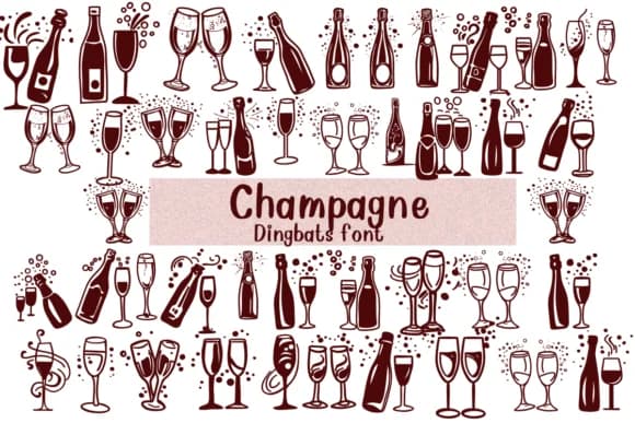Champagne by Nongyao — Dingbats Font