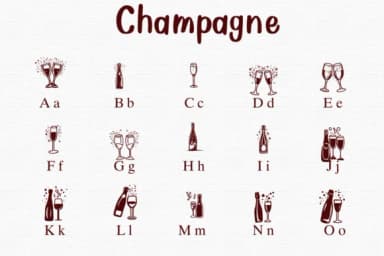 Champagne by Nongyao — Dingbats Font — thumbnail 2