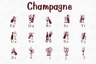Champagne by Nongyao — Dingbats Font — thumbnail 3