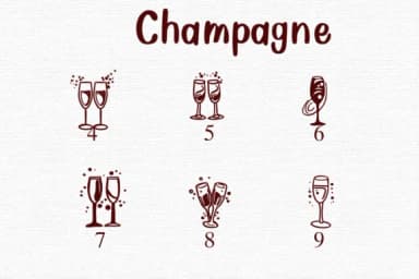 Champagne by Nongyao — Dingbats Font — thumbnail 4