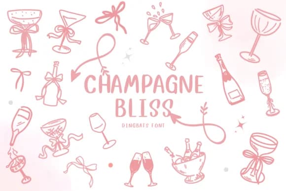 Champagne Bliss by CHANOK — Dingbats Font
