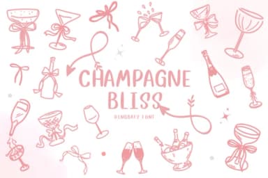 Champagne Bliss by CHANOK — Dingbats Font — thumbnail 1