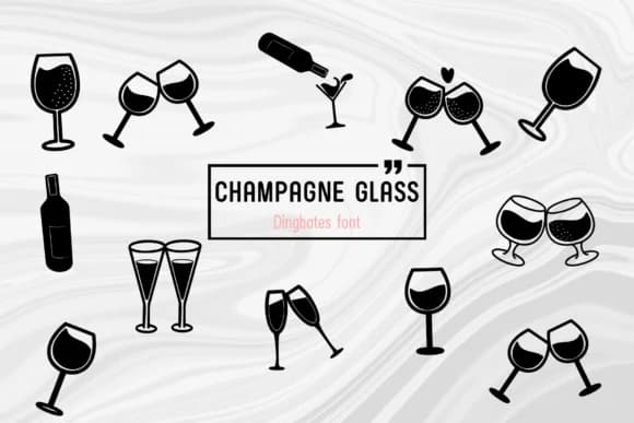 Champagne Glass by Chada Art — Dingbats Font