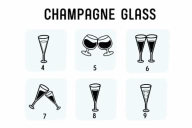 Champagne Glass by Chada Art — Dingbats Font — thumbnail 4