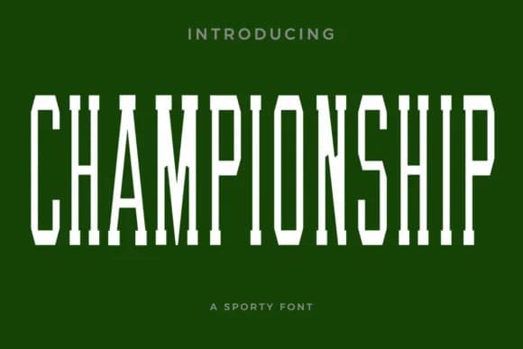 Championship by Pixova Creative — Slab Serif Font