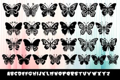 Charm Butterfly by MOMAT THIRTYONE — Dingbats Font — thumbnail 2