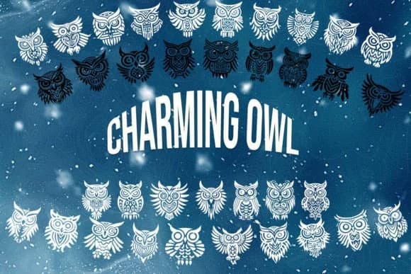 Charming Owl by MOMAT THIRTYONE — Dingbats Font