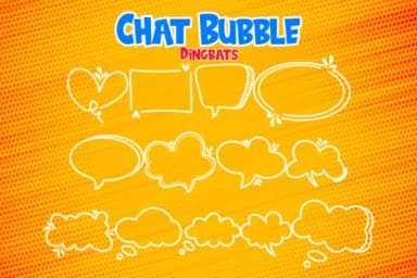 Chat Bubble by Letterayu — Dingbats Font — thumbnail 1