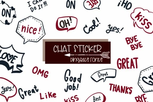 Chat Sticker by Sirinart — Dingbats Font