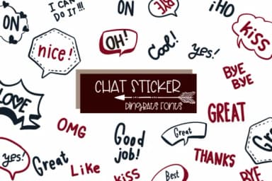 Chat Sticker by Sirinart — Dingbats Font — thumbnail 1