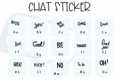 Chat Sticker by Sirinart — Dingbats Font — thumbnail 2