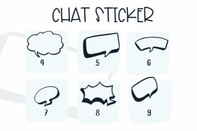 Chat Sticker by Sirinart — Dingbats Font — thumbnail 4
