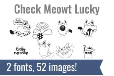 Check Meowt Dingbats by Illustration Ink — Dingbats Font — thumbnail 2