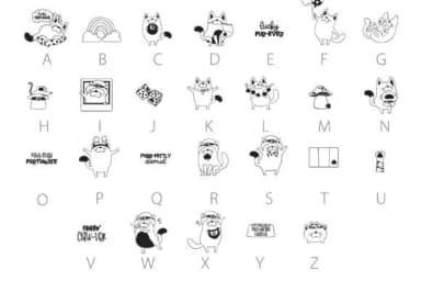 Check Meowt Dingbats by Illustration Ink — Dingbats Font — thumbnail 3