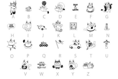Check Meowt Dingbats by Illustration Ink — Dingbats Font — thumbnail 4