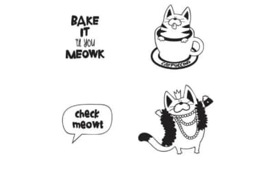 Check Meowt Dingbats by Illustration Ink — Dingbats Font — thumbnail 6