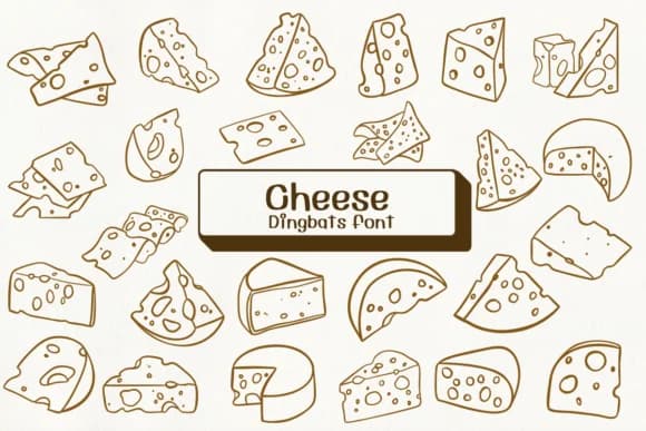 Cheese by Ketsarin — Dingbats Font