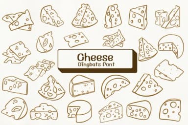 Cheese by Ketsarin — Dingbats Font — thumbnail 1