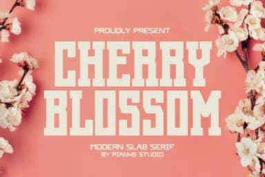 Cherry Blossom by Pian45 — Slab Serif Font — thumbnail 1