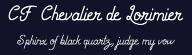 CF Chevalier de Lorimier by Cloutierfontes — Script Handwritten Font — thumbnail 2