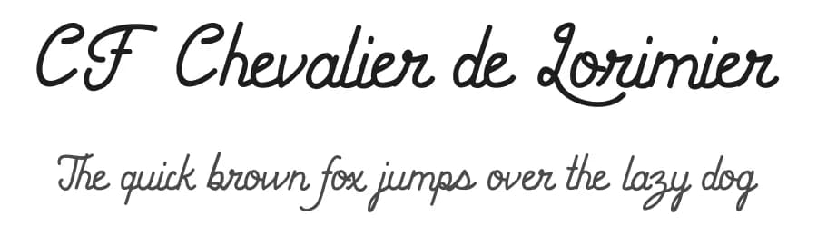 CF Chevalier de Lorimier by Cloutierfontes — Script Handwritten Font
