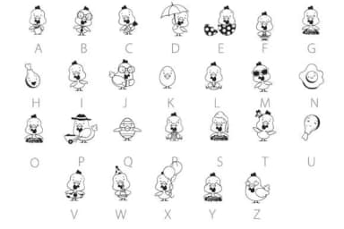 Chicken Dingbats by Illustration Ink — Dingbats Font — thumbnail 4