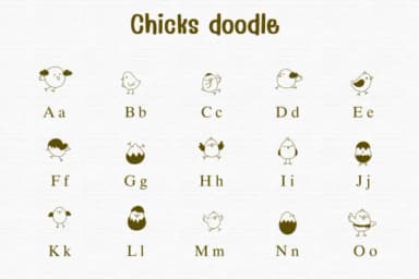 Chicks Doodle by Sontaya — Dingbats Font — thumbnail 2
