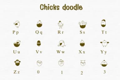 Chicks Doodle by Sontaya — Dingbats Font — thumbnail 3