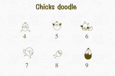 Chicks Doodle by Sontaya — Dingbats Font — thumbnail 4