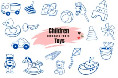 Children Toys by Suphitchaya — Dingbats Font — thumbnail 1