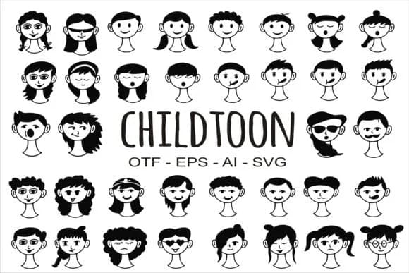 Childtoon by edywiyonopp — Dingbats Font