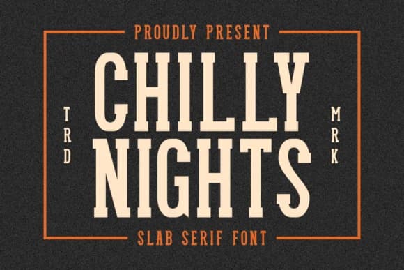Chilly Nights by Almairatype Studio — Slab Serif Font