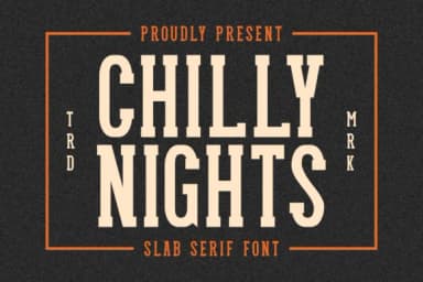Chilly Nights by Almairatype Studio — Slab Serif Font — thumbnail 1
