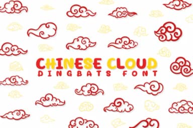 Chinese Cloud by Chonada — Dingbats Font — thumbnail 1