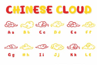 Chinese Cloud by Chonada — Dingbats Font — thumbnail 2
