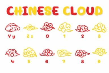 Chinese Cloud by Chonada — Dingbats Font — thumbnail 4