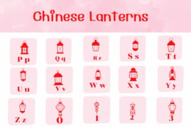 Chinese Lanterns by Ketsarin — Dingbats Font — thumbnail 3