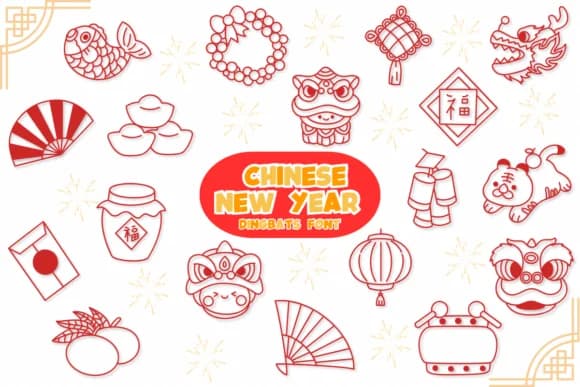 Chinese New Year by Chonada — Dingbats Font