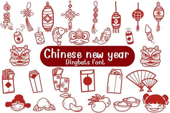 Chinese New Year by Nongyao — Dingbats Font
