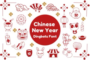Chinese New Year by Nun Sukhwan — Dingbats Font — thumbnail 1