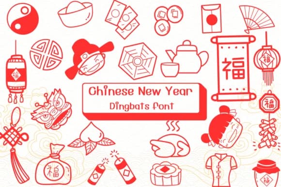 Chinese New Year by Ketsarin — Dingbats Font