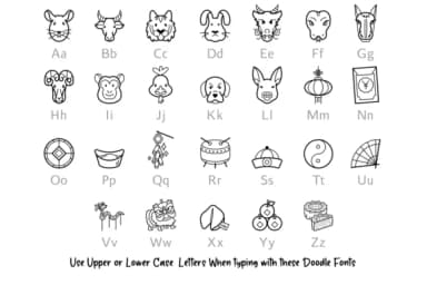 Chinese New Year Doodle by digitalplannerland — Dingbats Font — thumbnail 2