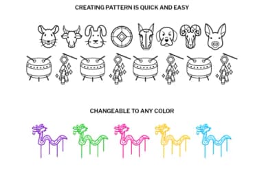 Chinese New Year Doodle by digitalplannerland — Dingbats Font — thumbnail 3