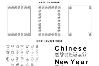 Chinese New Year Doodle by digitalplannerland — Dingbats Font — thumbnail 6