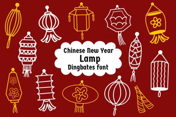 Chinese New Year Lamp by Natchuta — Dingbats Font