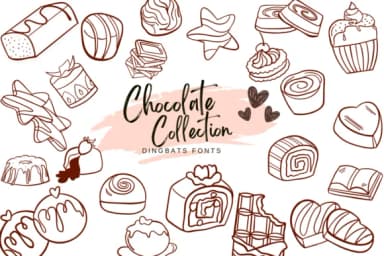 Chocolate Collection by Suphitchaya — Dingbats Font — thumbnail 1
