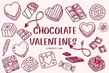 Chocolate Valentines by CHANOK — Dingbats Font — thumbnail 1