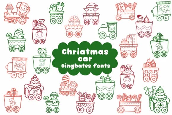 Chriatmas Car by Natchuta — Dingbats Font